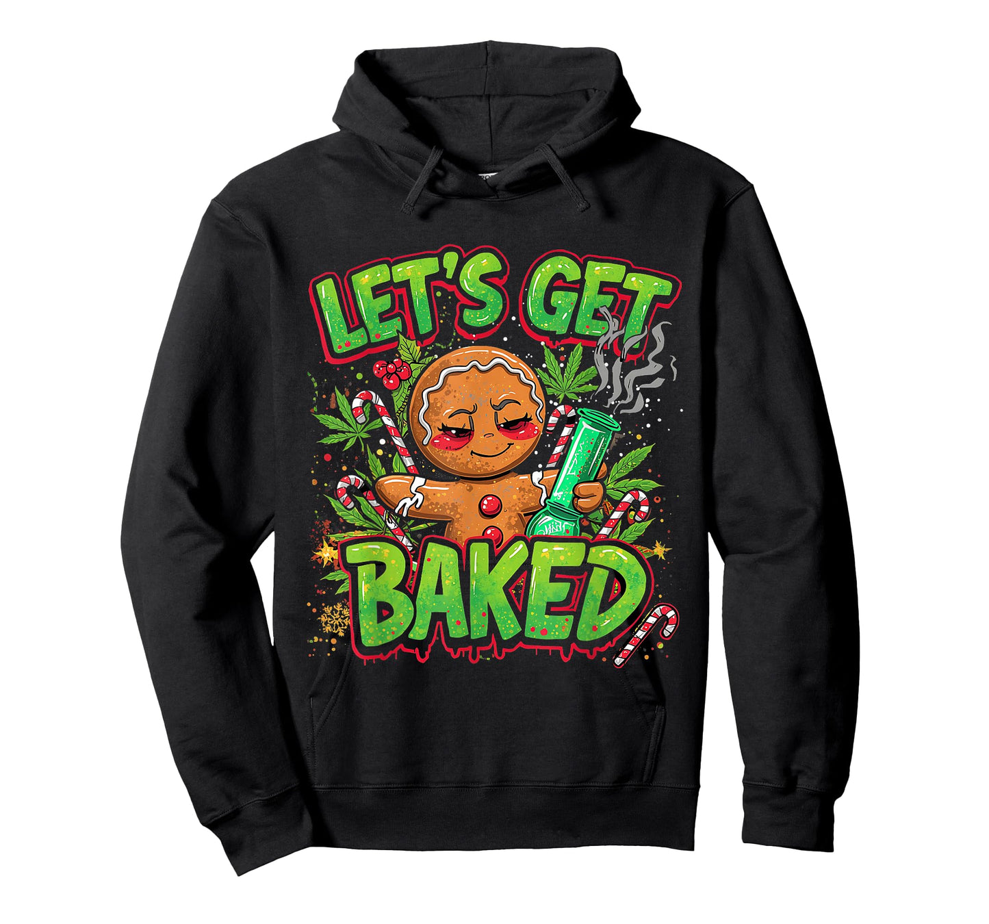 Let’s Get Baked Funny Gingerbread Christmas Design T-Shirt