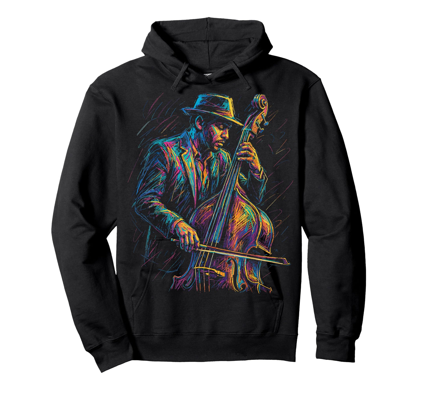 Jazz Musician Upright Bass Player Artistic Music Jazz Lover T-Shirt
