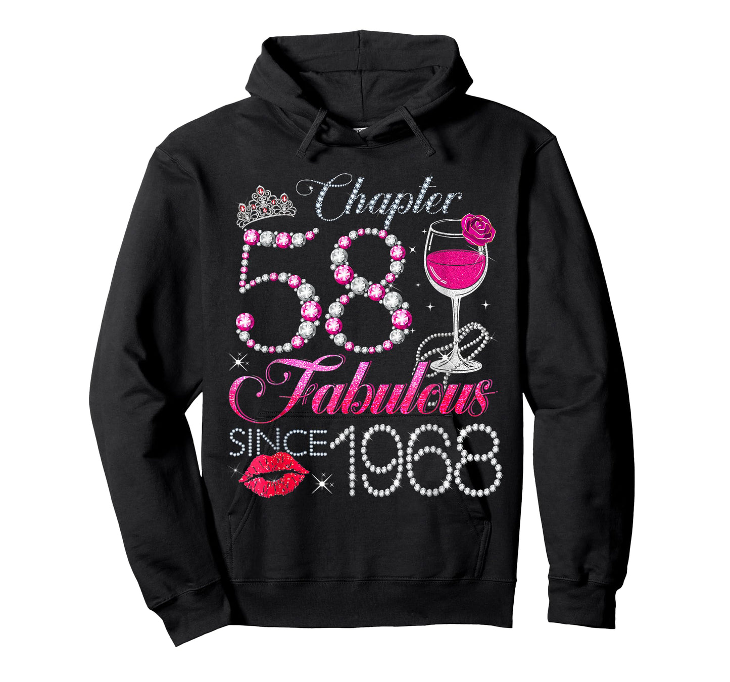 Chapter 58 Fabulous Since 1968 58th Birthday Queen Diamond T-Shirt
