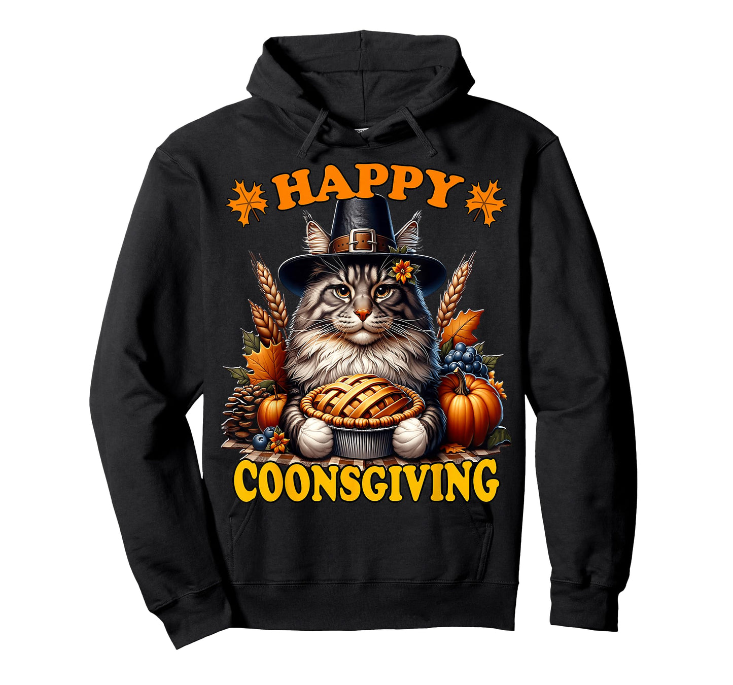 Thanksgiving Maine Coon Cat T-Shirt