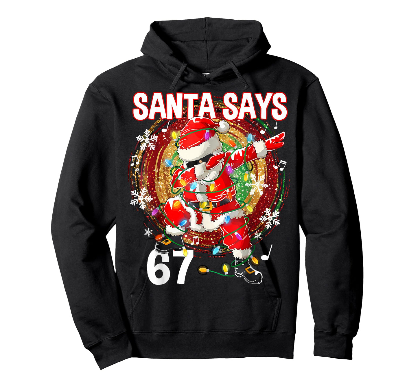 Christmas Santa Says 67 Six Seven Meme Funny Merry Christmas T-Shirt