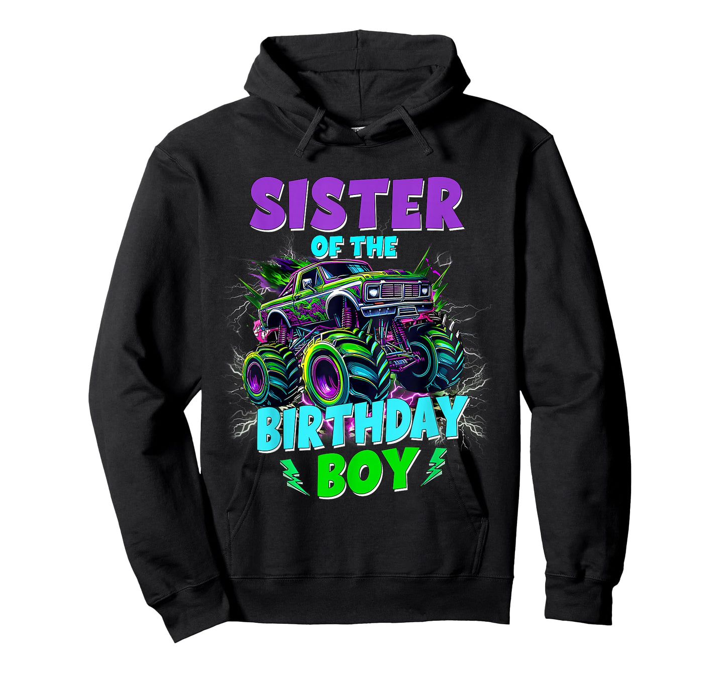 Sister of The Birthday Boy Monster Truck Family Matching T-Shirt