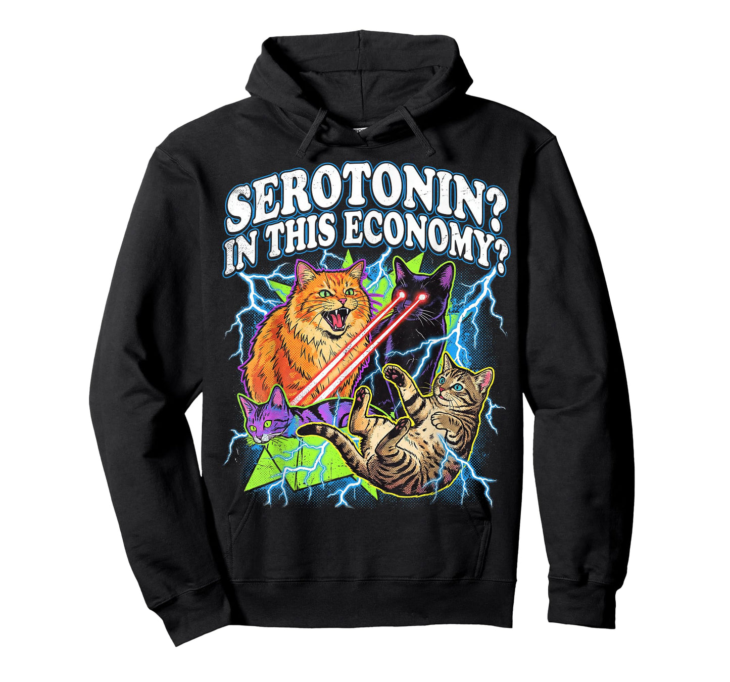 Funny Cat Meme Serotonin in This Economy Sarcastic Design T-Shirt
