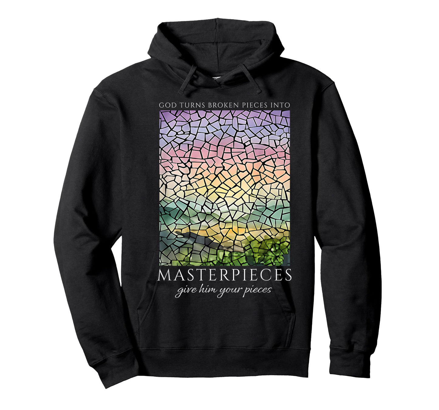 God Turns Broken Pieces Into Masterpieces Christian Quote T-Shirt