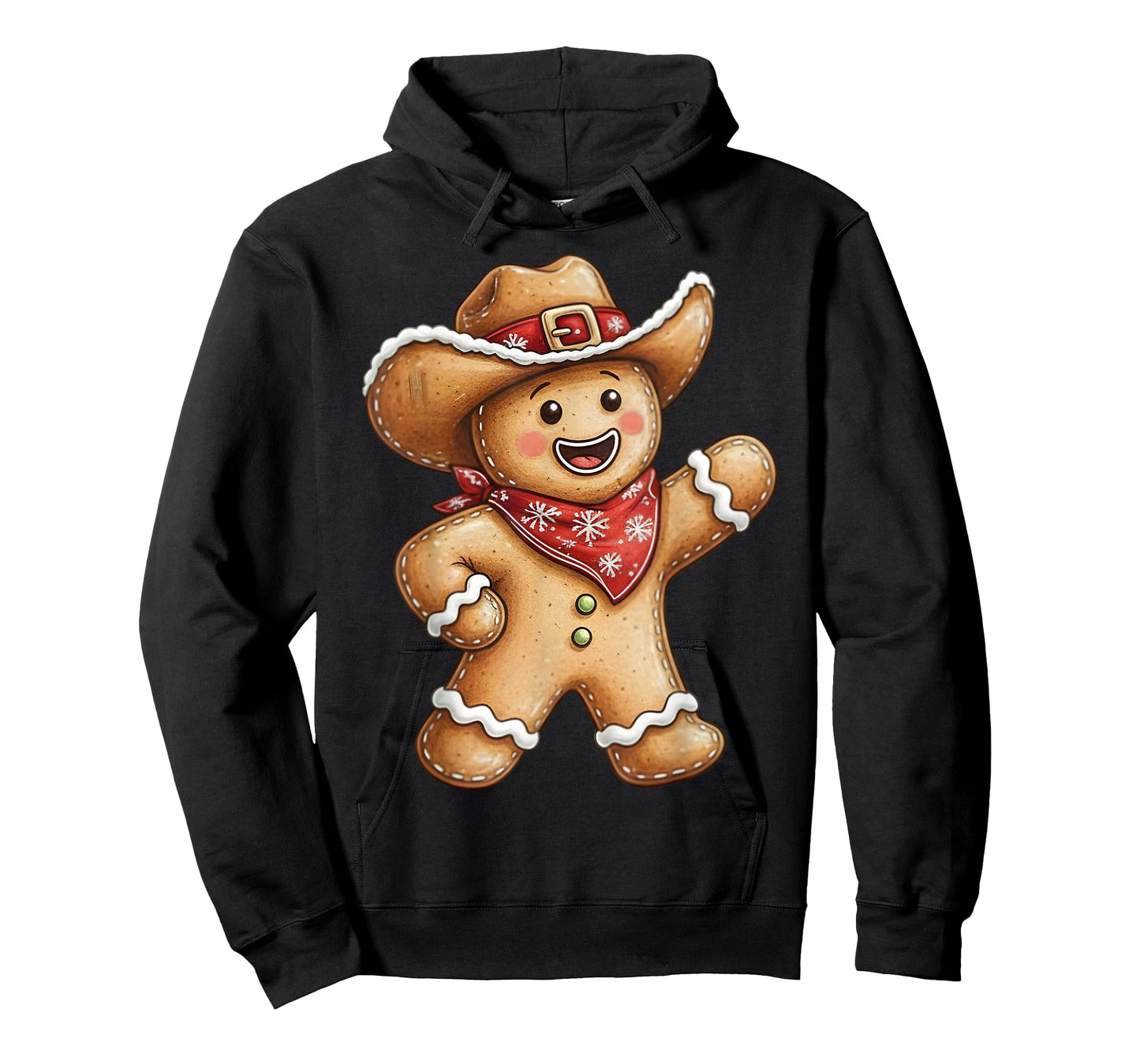 Gingerbread Man Cowboy Howdy Christmas Western Xmas Holiday T-Shirt