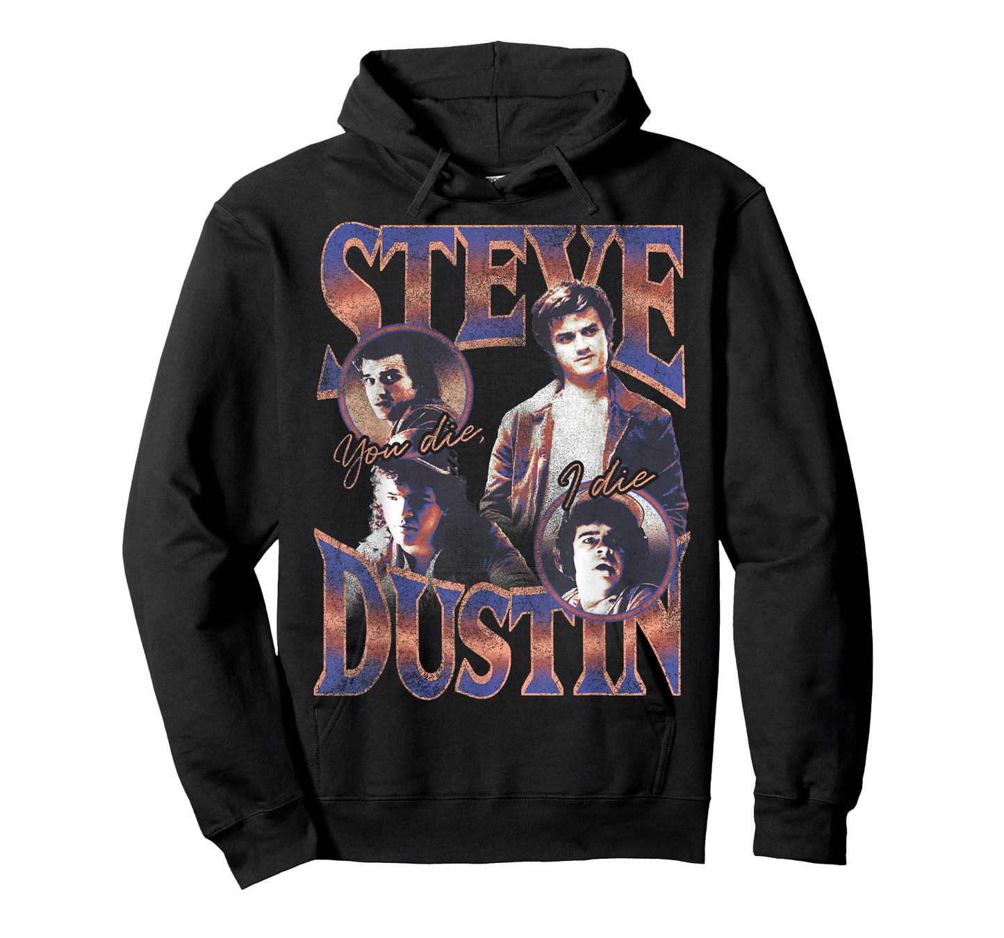 Stranger Things Steve & Dustin You Die I Die 80's Art Style T-Shirt