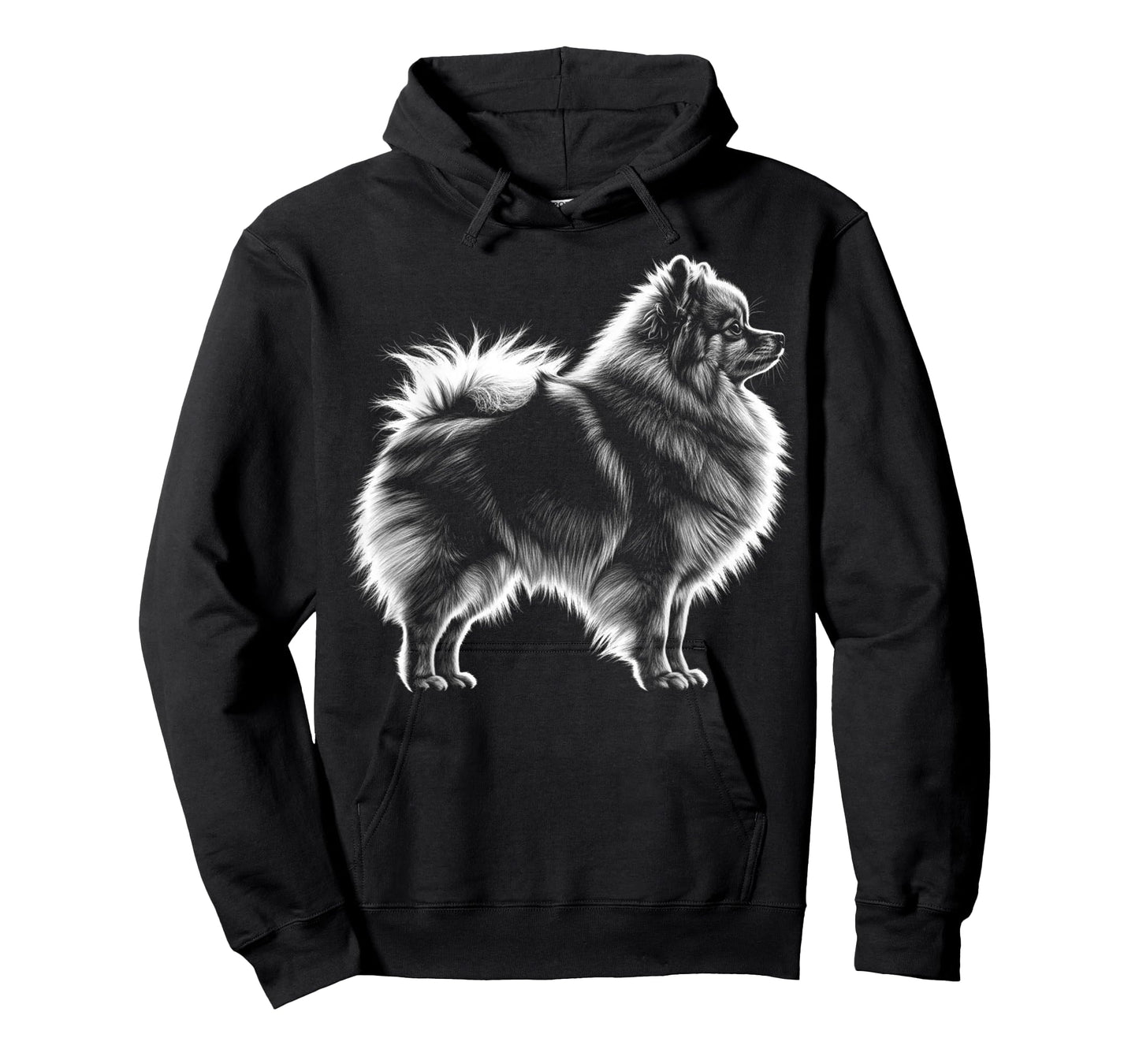 Retro Pomeranian Silhouette Cute Pomeranian Funny Dog Owner T-Shirt