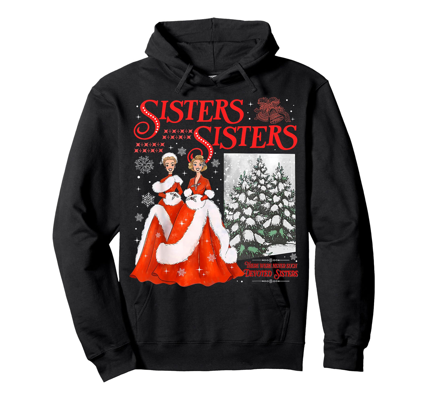Devoted Sisters Merry Christmas White Xmas Snowflake Holiday T-Shirt
