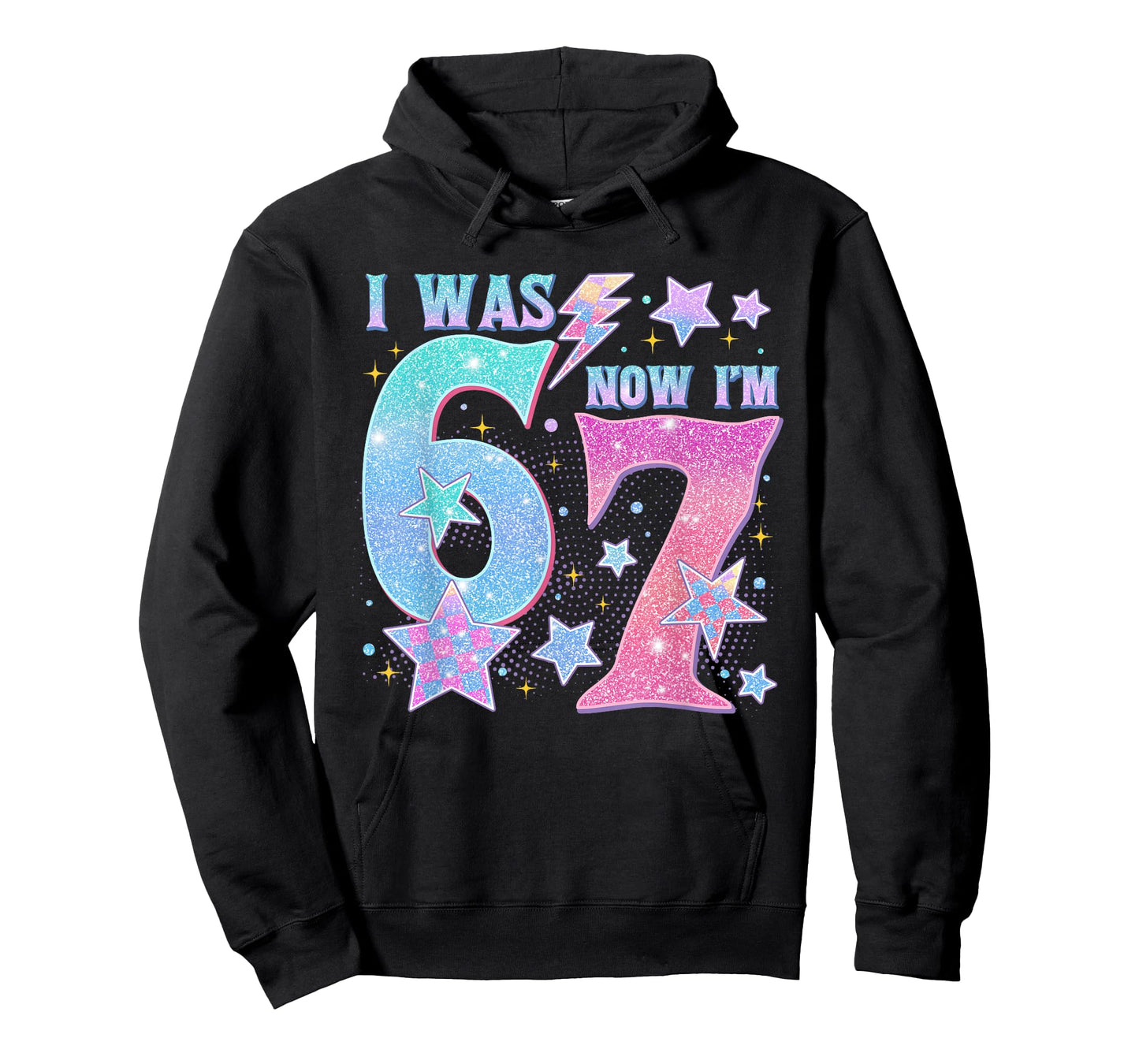 7 Year Old Birthday Shirt was 6 Now I'm 7 67 Funny for Kids T-Shirt