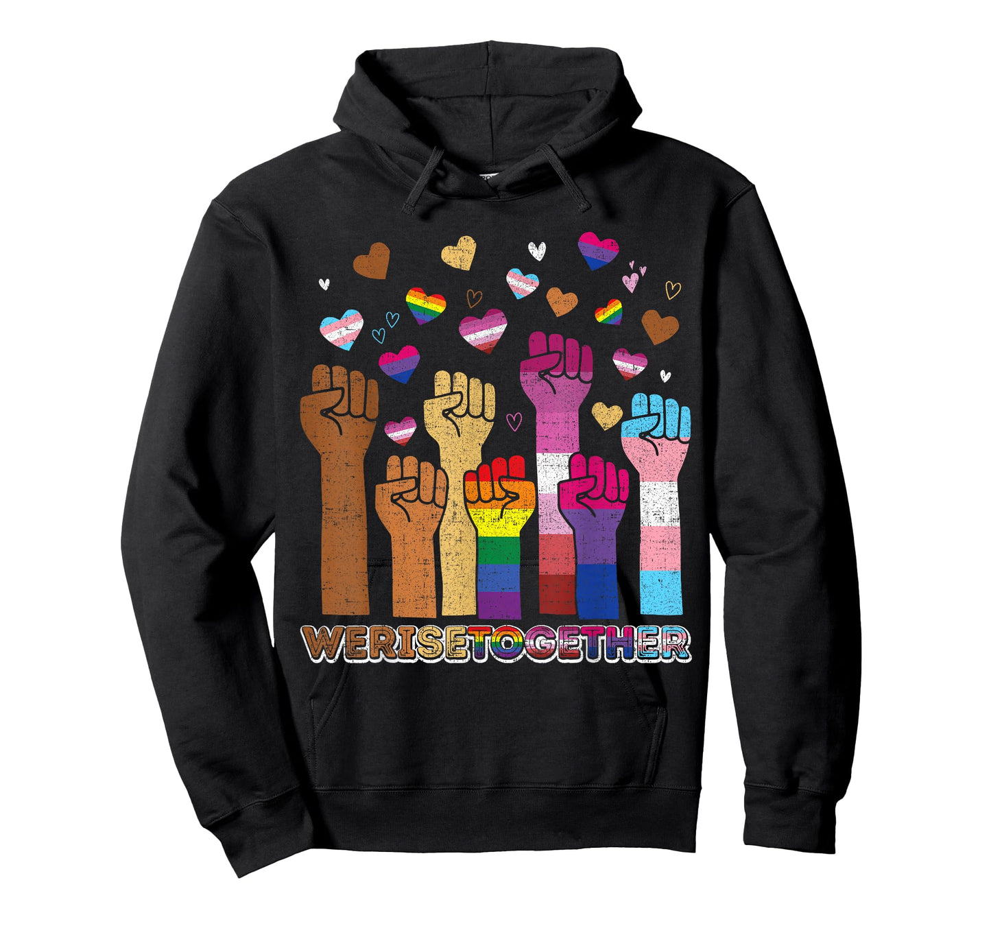 Black Pride BLM LGBT Raised Fist Equality - Apparel Meaning T-Shirt