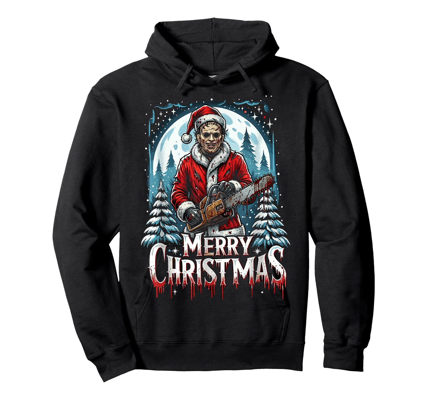 Merry Christmas Festive Slasher Candy Cane Menace T-Shirt