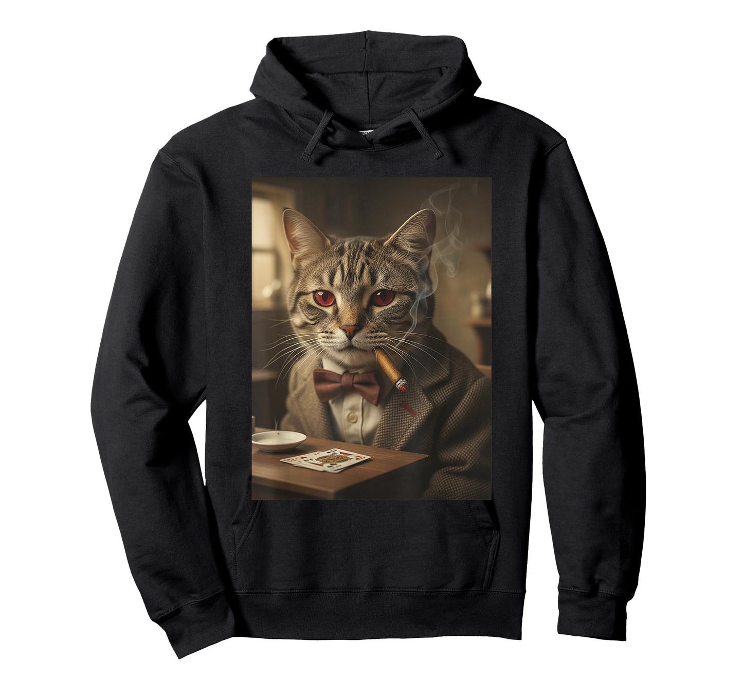 Cool Retro Cat Smoking Cigar Classy Cat Gangster Kitty Meme T-Shirt