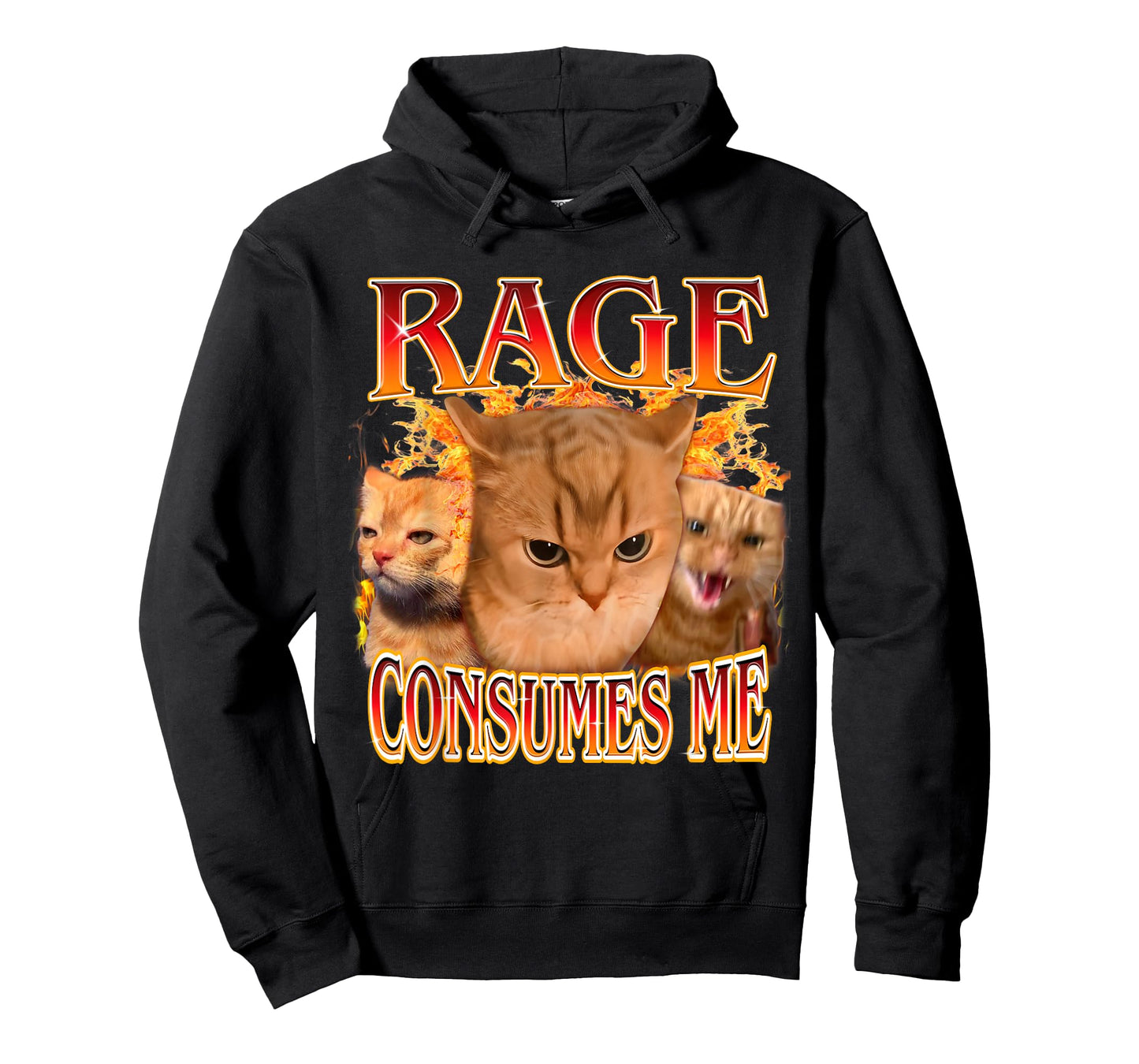 Funny Rage Consumes Me Silly Staring Cat Meme Women Men T-Shirt