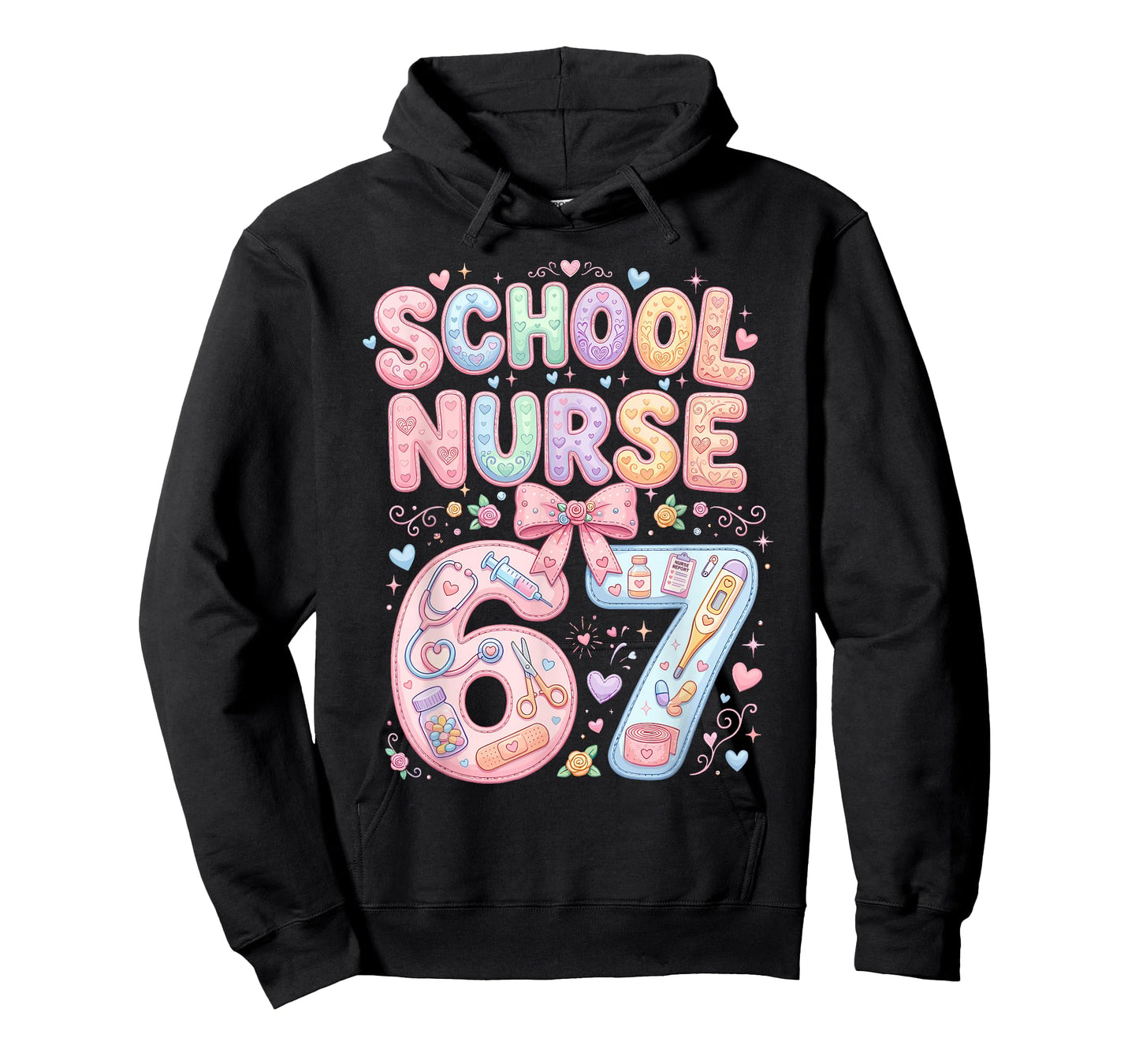 Funny School Nurse 67 Meme Gen Z Alpha Cute Nursing Humor T-Shirt