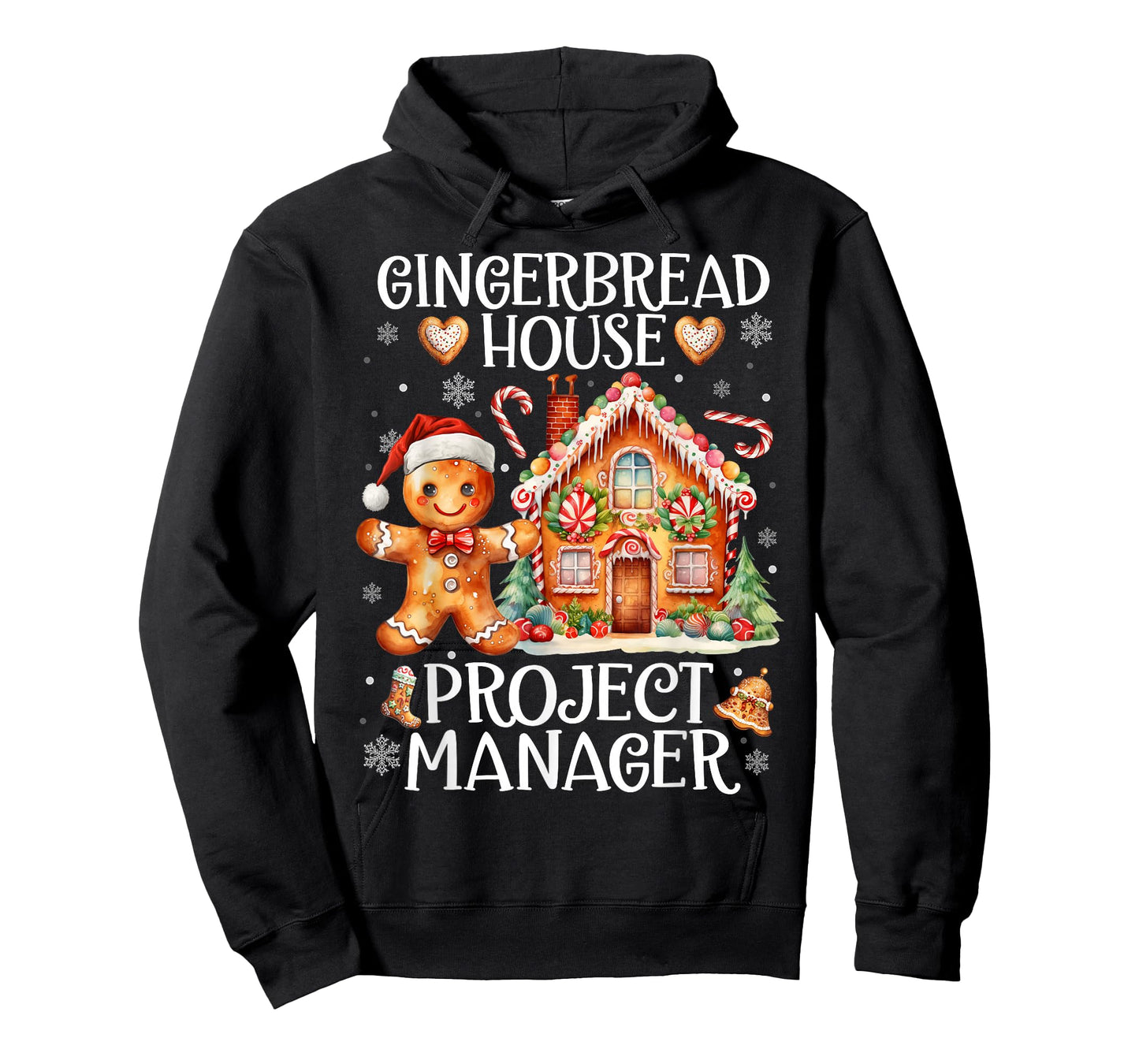 Gingerbread House Project Manager Cookie Christmas Pajamas T-Shirt