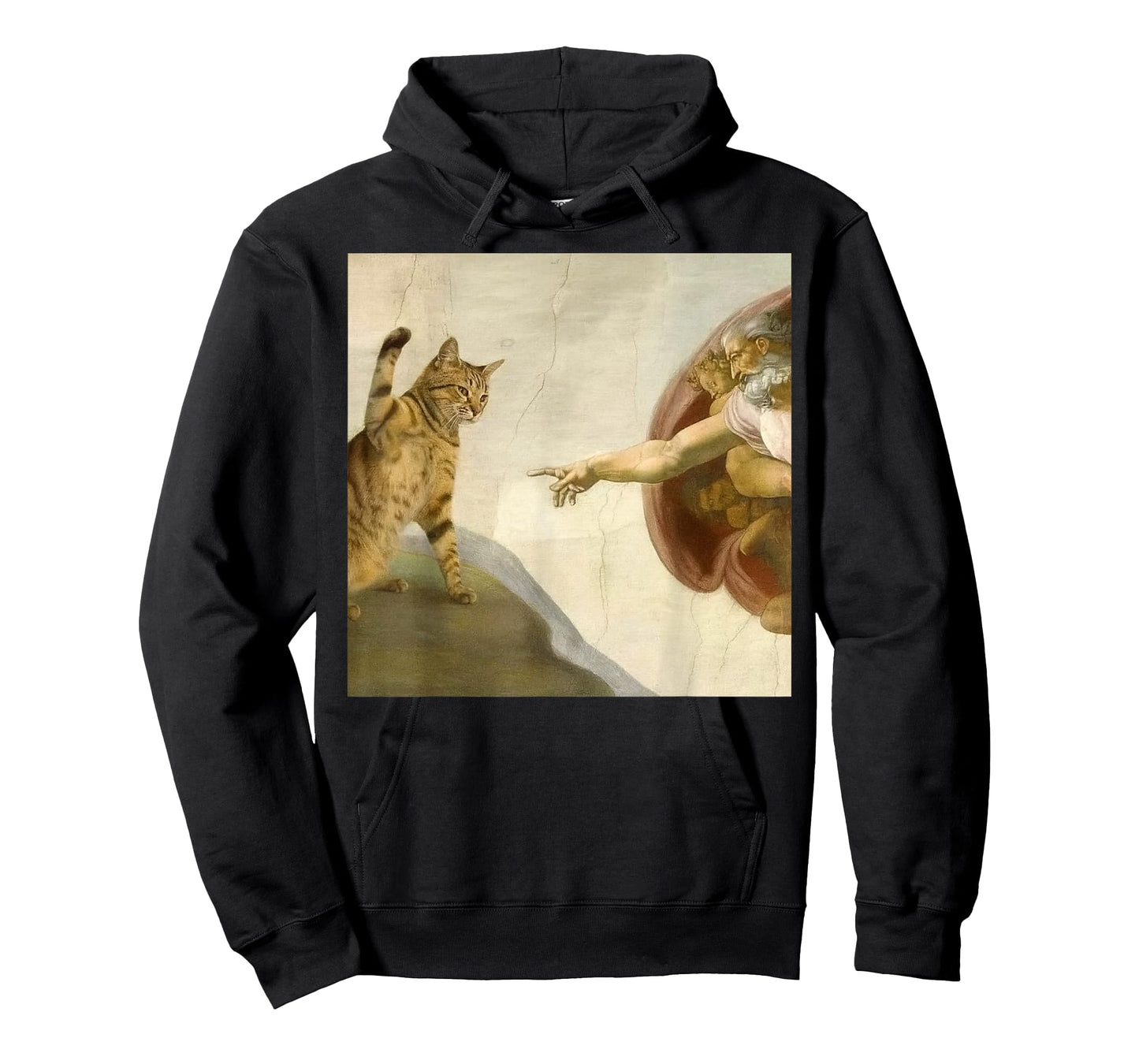 Tabby Cat Creation of Adam Meme T-Shirt