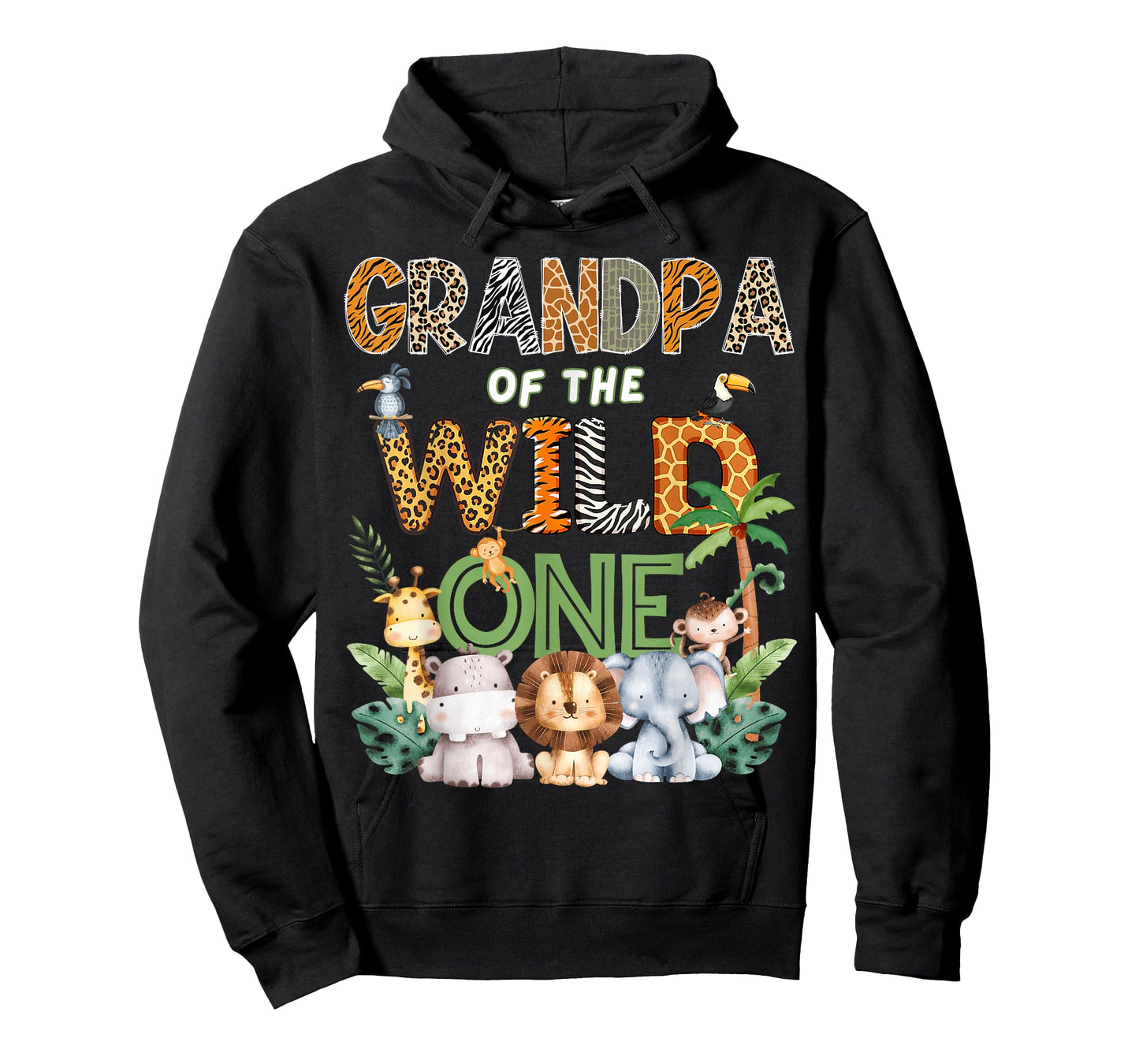 Grandpa of The Wild One Safari 1St Birthday Kids T-Shirt