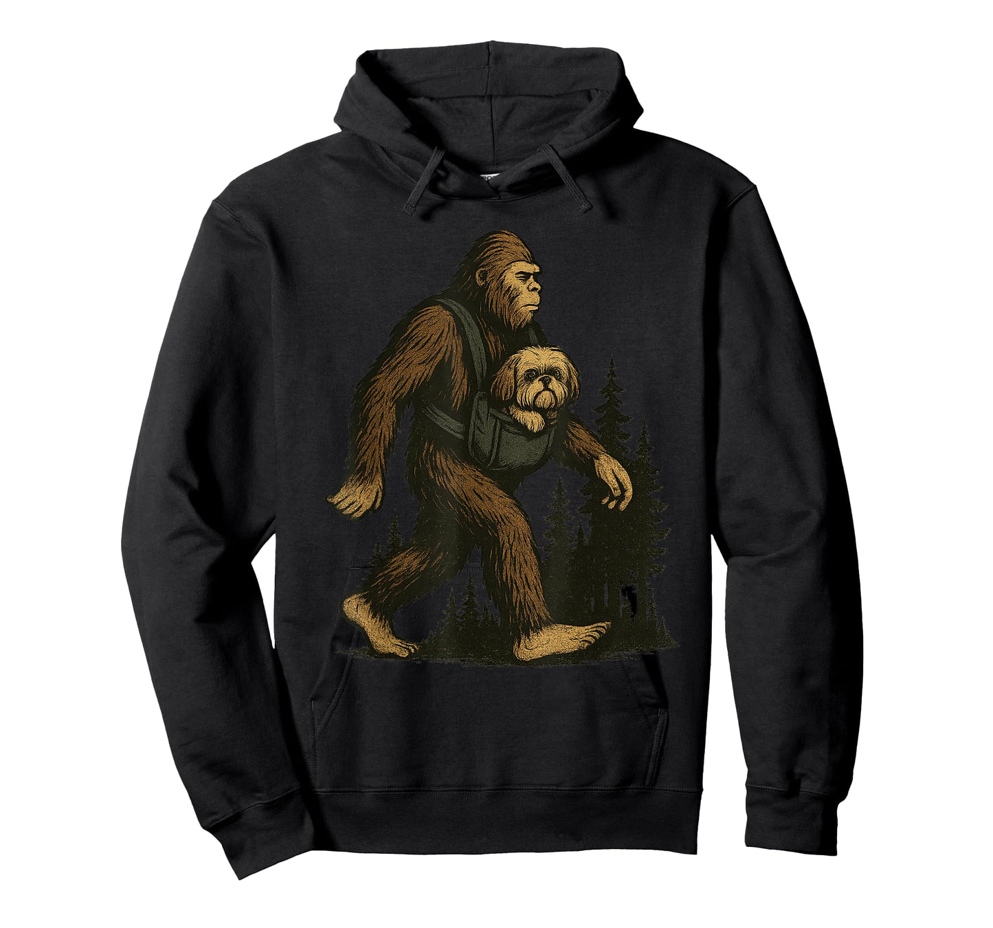 Bigfoot Dog Shih Tzu Fun Hiking T-Shirt