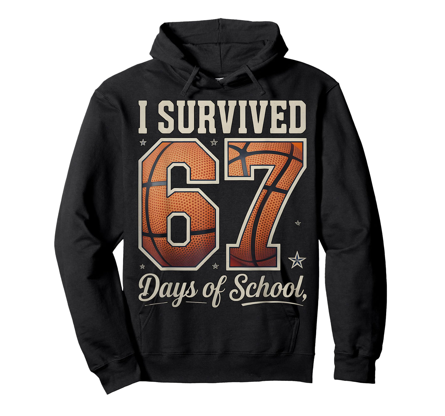 I Survived 67 Days of School Basketball Teacher Student Crew T-Shirt