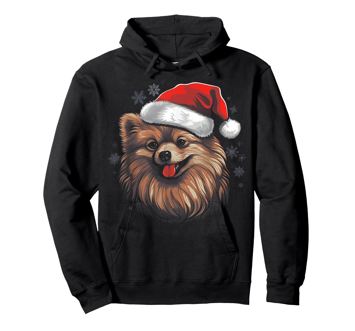 Pomeranian Dog - Christmas Funny Santa Holiday Men Women T-Shirt