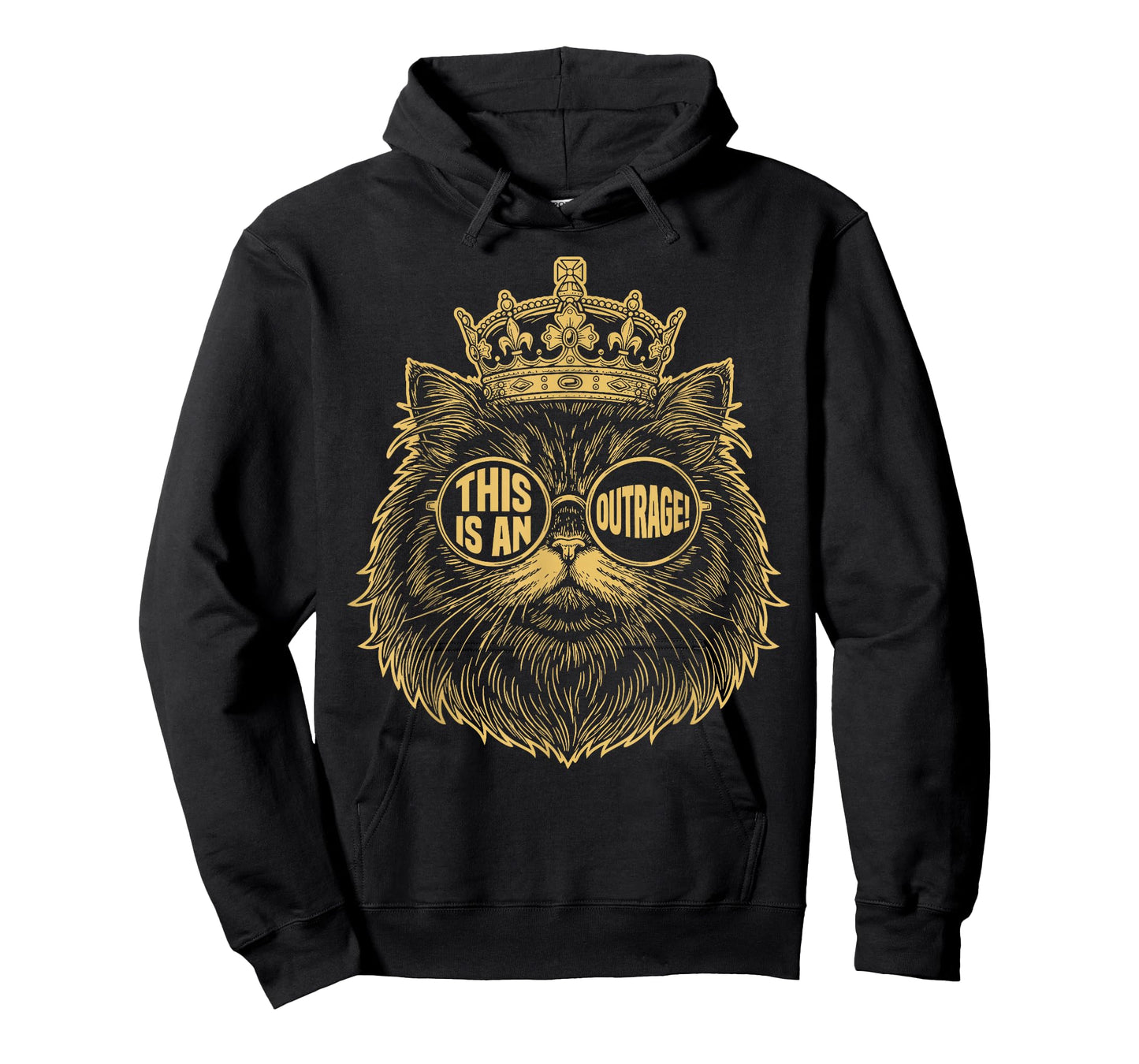 This is an Outrage Funny Princess Cat Donut Gold Womens Mens T-Shirt