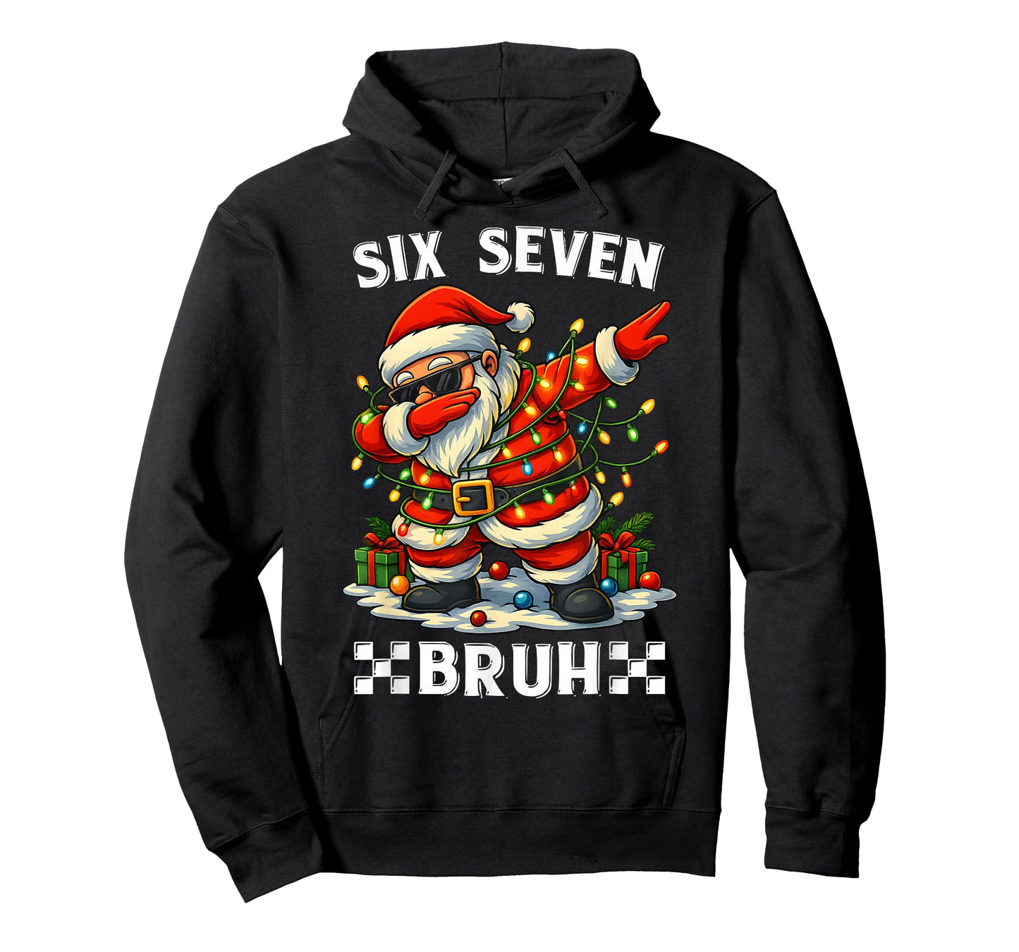 67 Six Seven Bruh Funny Christmas Dabbing Santa 6 7 Meme T-Shirt