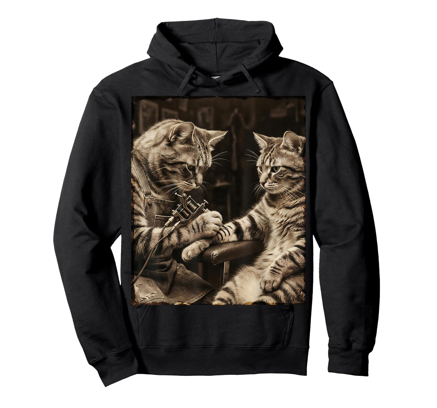 Cat Tattooing Cat Funny Meme Inked Kitty Humor Tattoo Artist T-Shirt