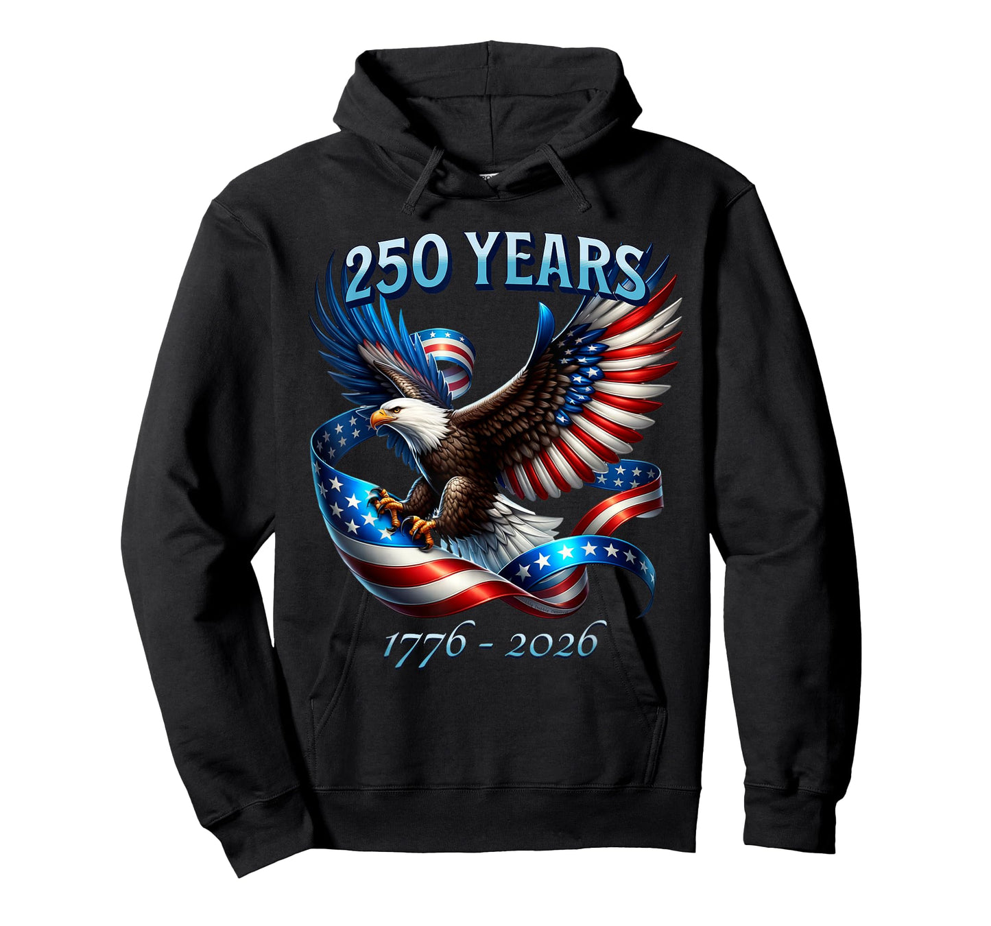 Patriotic Eagle and Flag 250 Years 1776-2026 T-Shirt