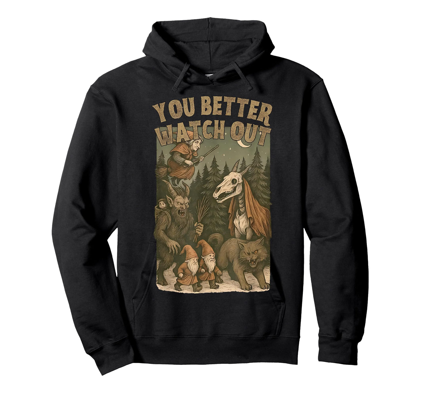 Krampus Dark Christmas Horror Vintage You Better Watch Out T-Shirt