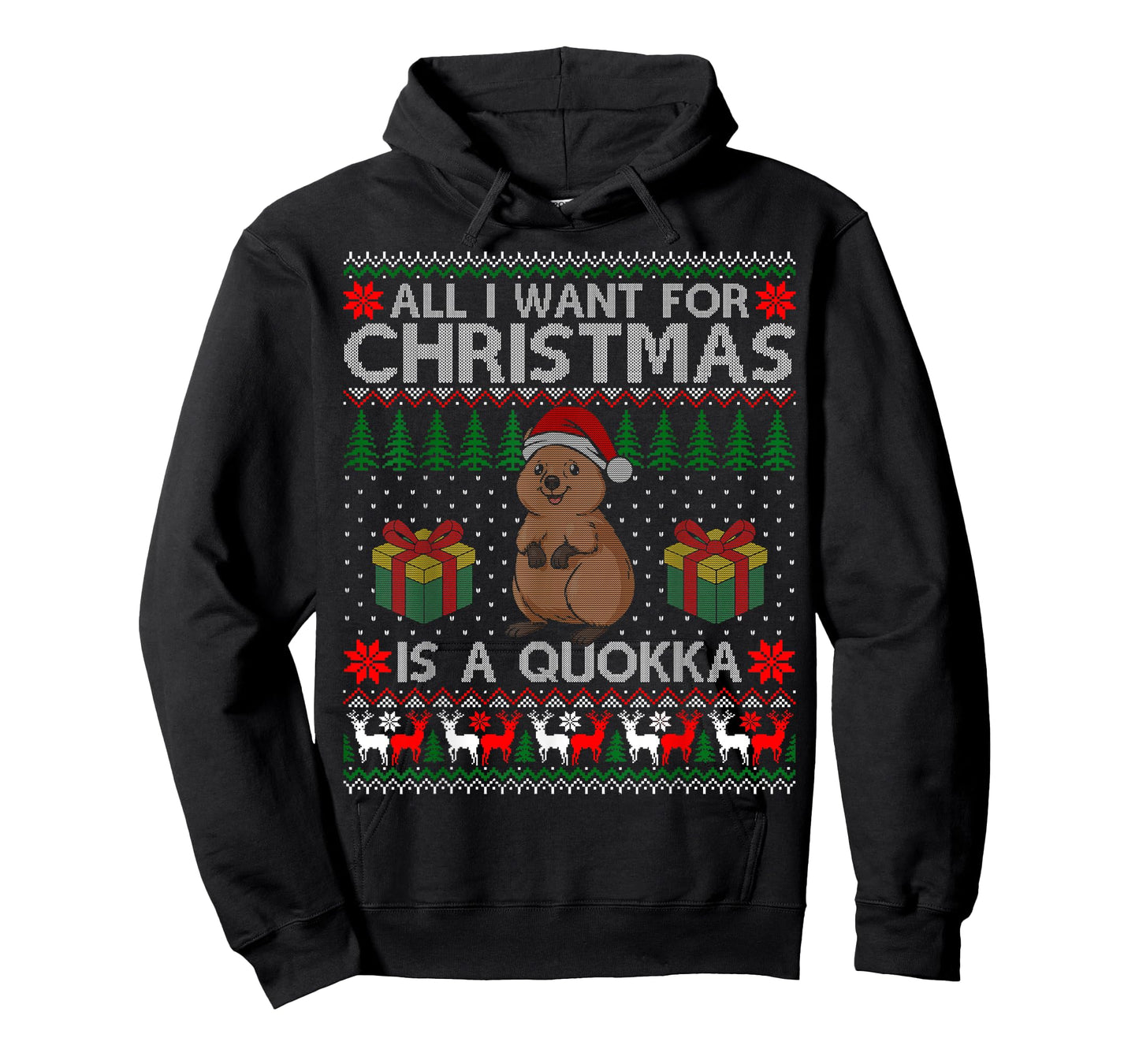 I Want for Christmas is A Quokka Ugly Sweater Funny Gift T-Shirt