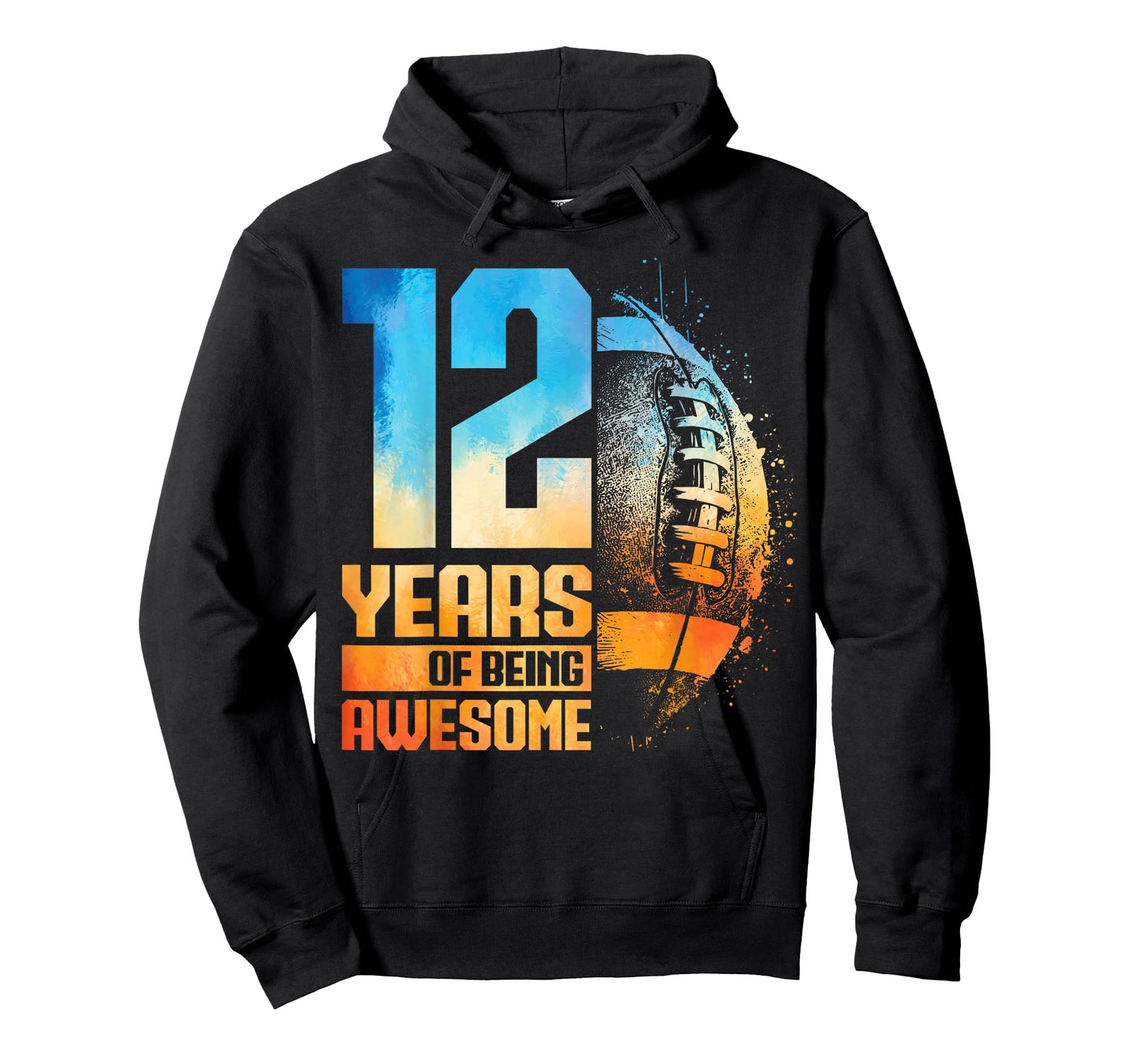 12th Birthday Retro American Football 12 Years Old Boy Girl T-Shirt