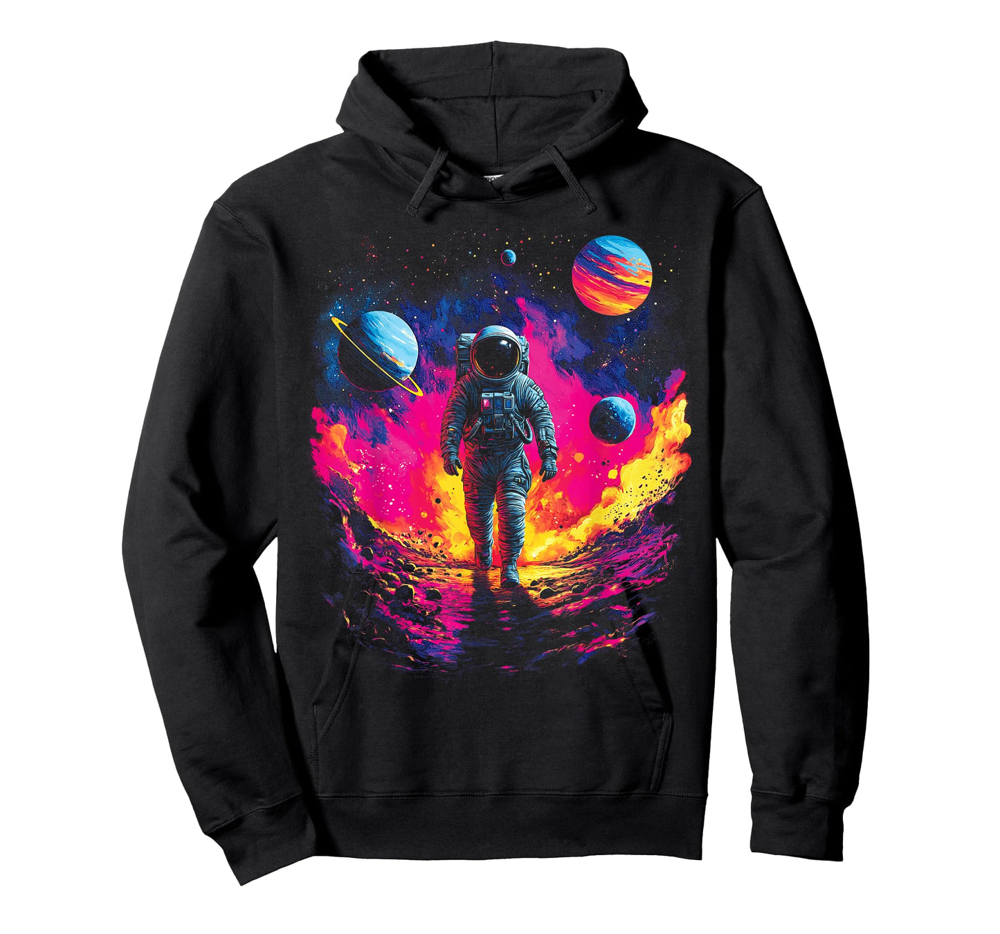 Astronaut Walking in Galaxy Outer Space Explorer Science T-Shirt