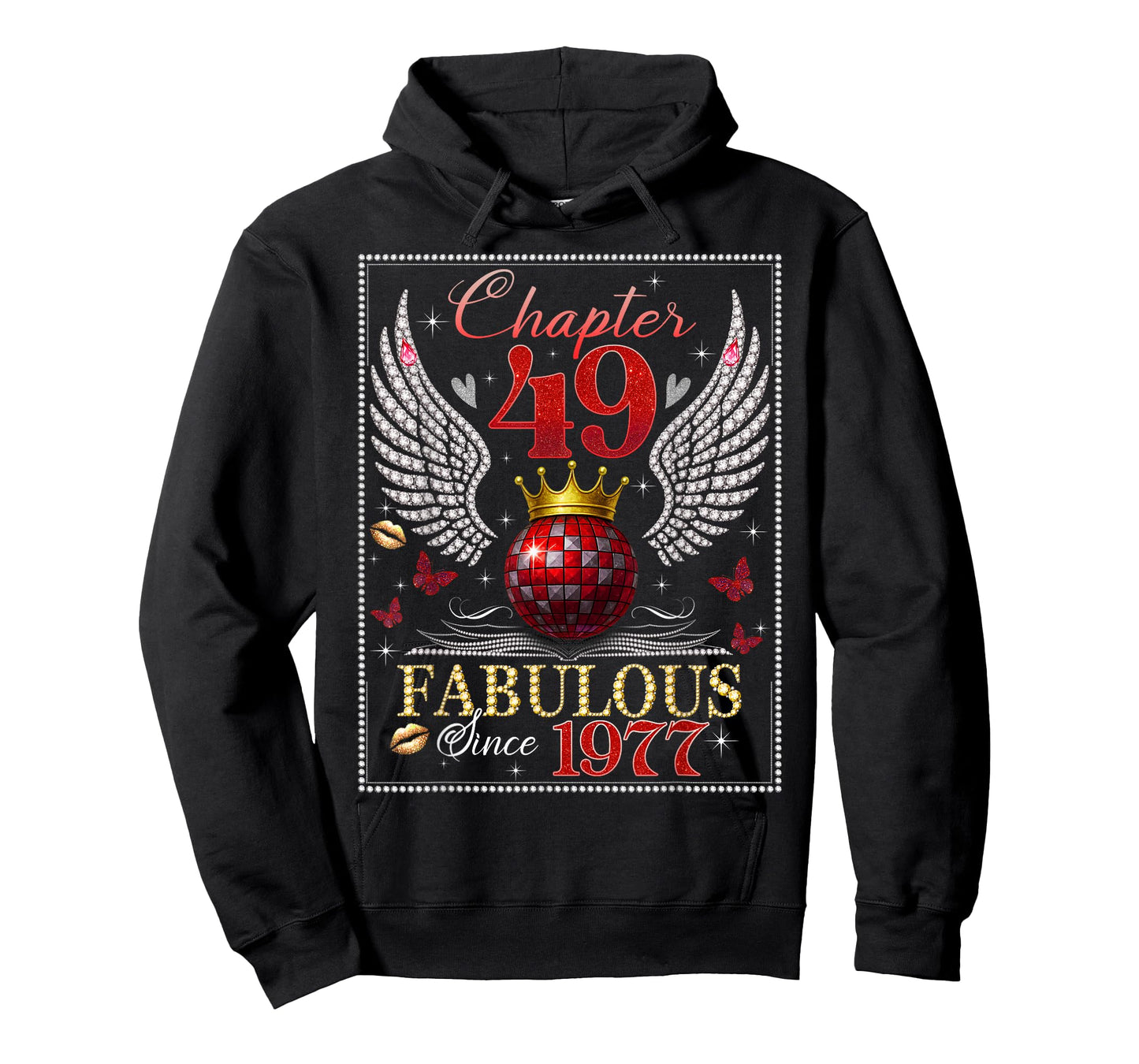 Chapter 49 Fabulous EST. 1977 Disco Ball 49th Birthday Women T-Shirt