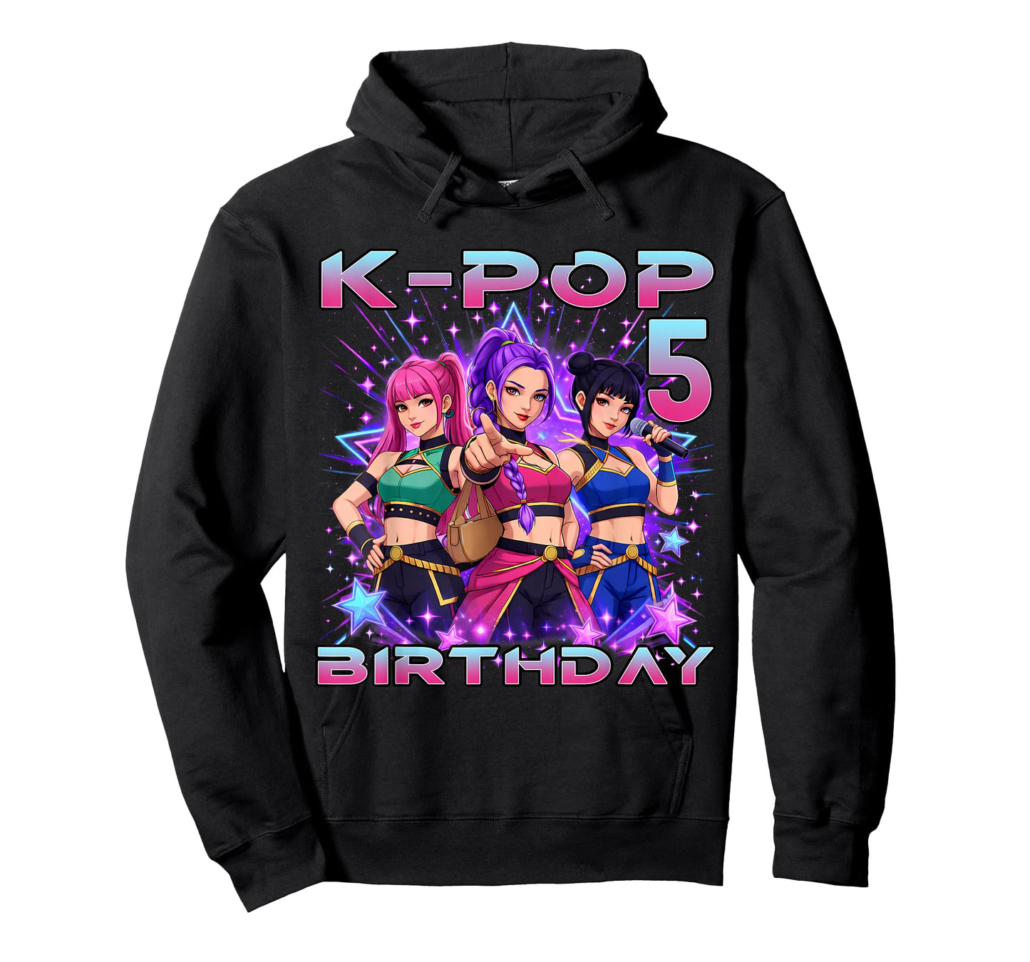 5th Birthday K-pop 5 Year Old Korean Music Birthday Kpop T-Shirt