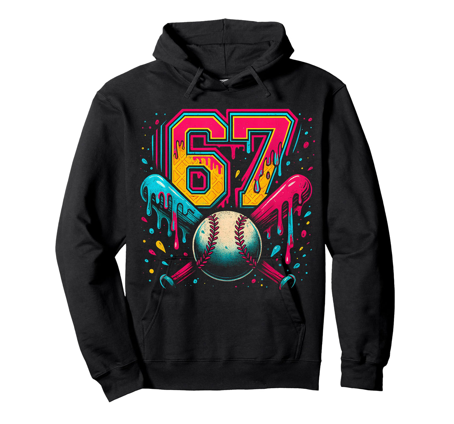 Baseball Drip 6 7 Number 67 Six Seven Meme Mens Boys Kids T-Shirt