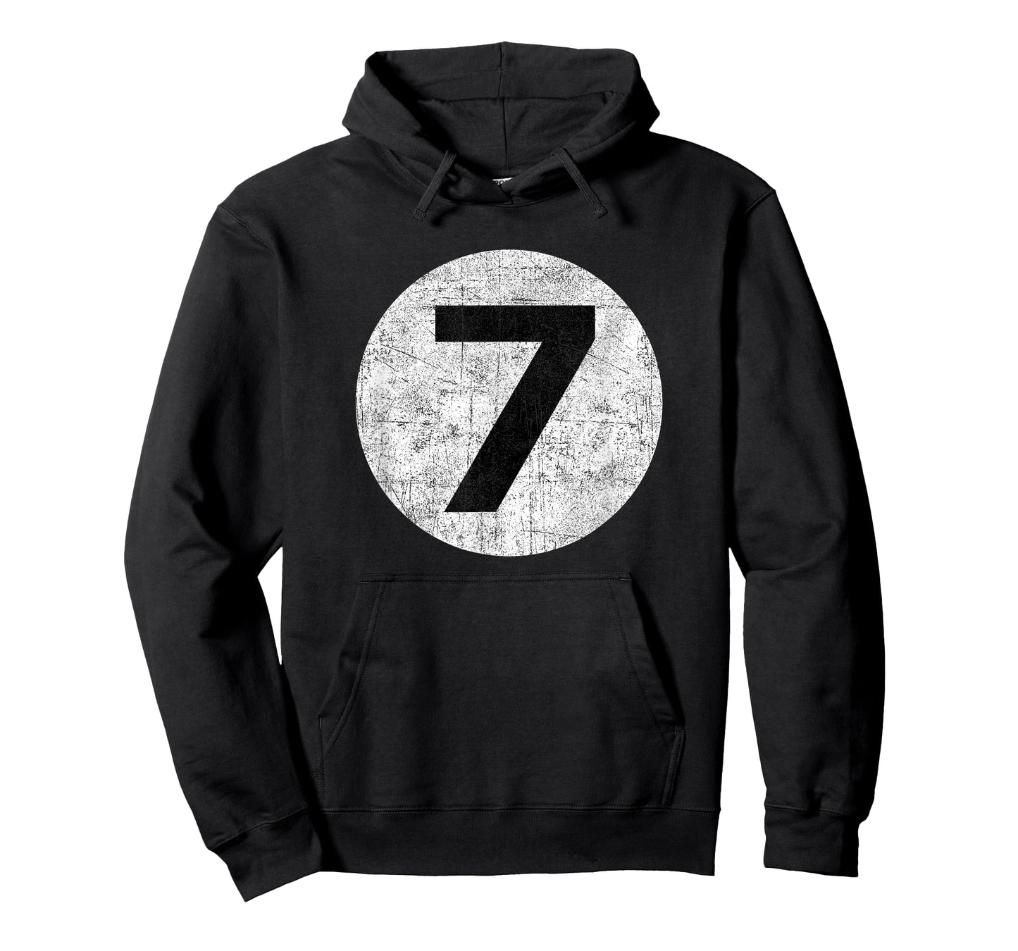 Funny 7 Number Seven Graphic Group Halloween Birthday Retro T-Shirt