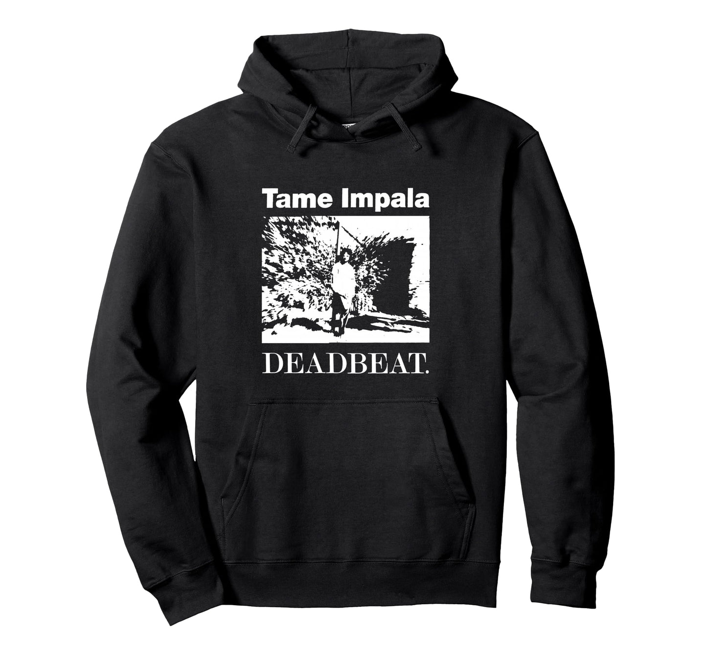 Tame Impala Deadbeat White Outline Pullover Hoodie