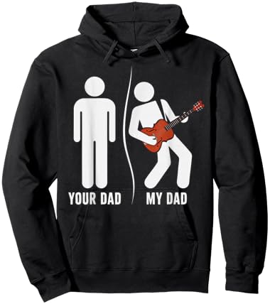 Your Dad My Dad Funny Father Music Bass Guitar Father's Day Hoodie - Hoodie | Black