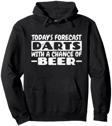 Today's Forecast Darts with A Chance of Beer Funny Darts Hoodie - Hoodie | Black