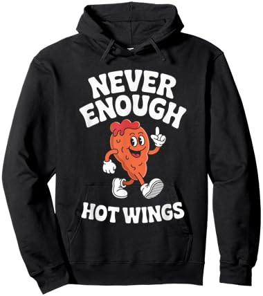 Funny Hot Wing or Hot Wings Retro Hoodie - Hoodie | Black