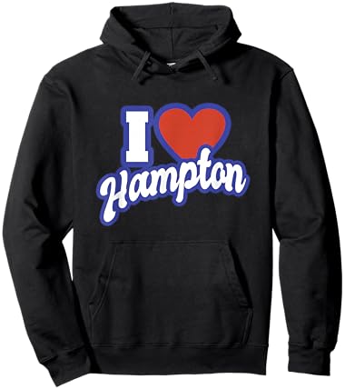 I Love Hampton Virginia Hoodie - Hoodie | Black