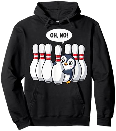Oh No Penguin Bowling Hoodie - Hoodie | Black