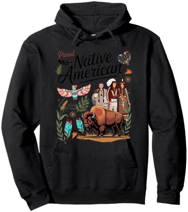 Indigenous Peoples Idea for Kids Native American Themed Hoodie - Hoodie | Black