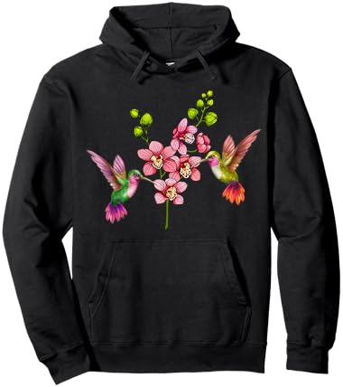 Hummingbird Orchids Hummingbird Lover Hummingbirds Hoodie - Hoodie | Black