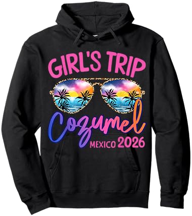 Girls Trip Cozumel Mexico 2026 Weekend Vacation Beach Group Hoodie - Hoodie | Black