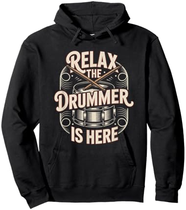 Relax The Drummer is Here Band Drum Music Festival Hoodie - Hoodie | Black