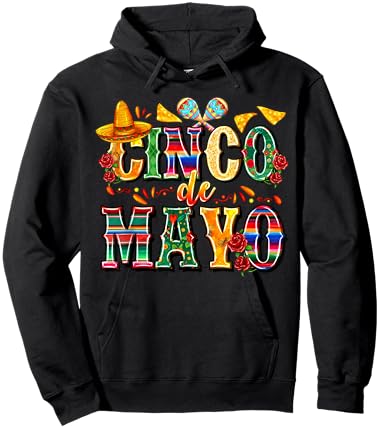 Happy Cinco De Mayo Mexican Sombrero Margarita Fiesta Funny Hoodie - Hoodie | Black