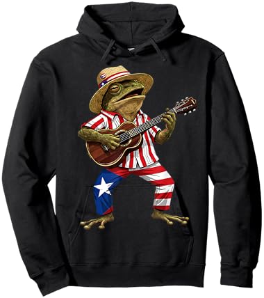 Coqui Frog Puerto Rico Taino Puerto Rican Flag Boricua Hoodie - Hoodie | Black