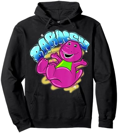 Barney Graffiti Style Bubble Text Hoodie - Hoodie | Black