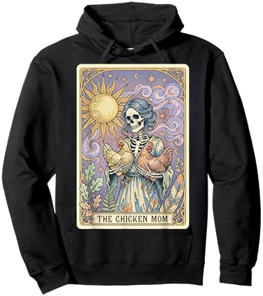 The Chicken Mom Tarot Card Hoodie - Hoodie | Black
